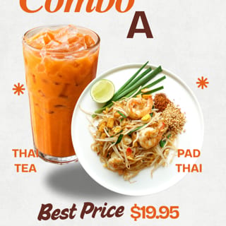 Combo A - (Pad Thai & Thai Tea Combo)